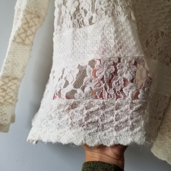 Anthropologie Meadow Rue Acolyte Lace Sweater - Picture 6 of 9